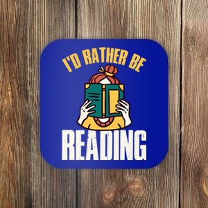 Id Rather Be Reading Gift Coaster