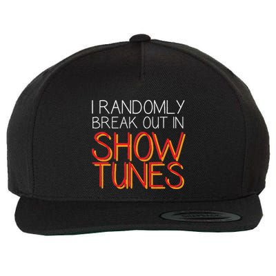 I Randomly Break Out In Show Tunes Wool Snapback Cap
