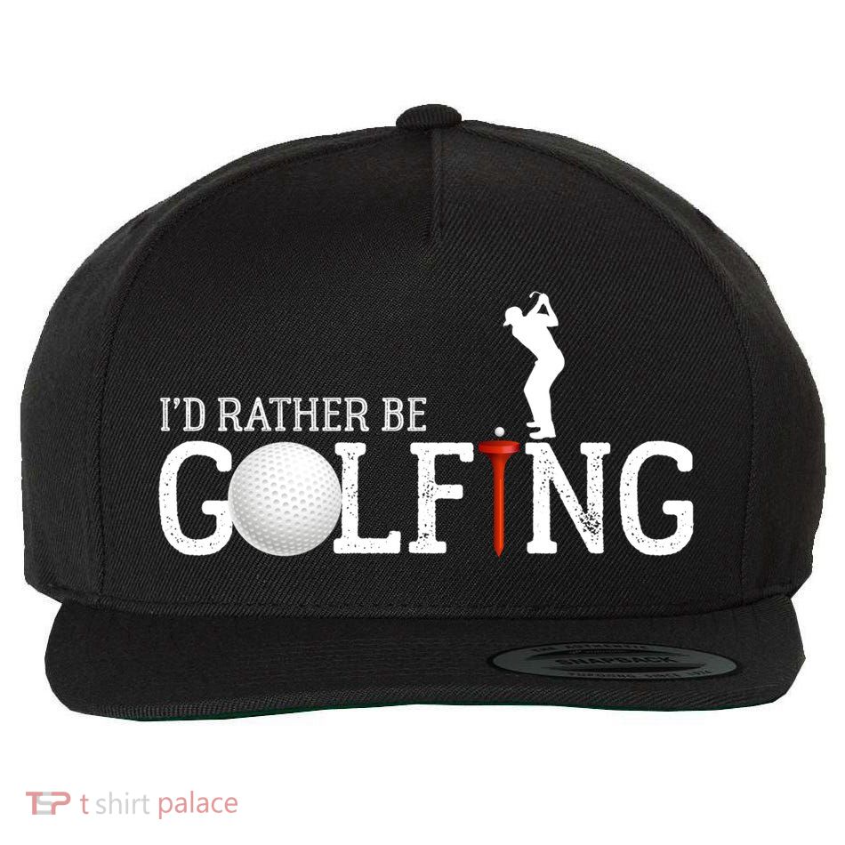 I’d Rather Be Golfing Golf Quotes Sayings Gift Wool Snapback Cap