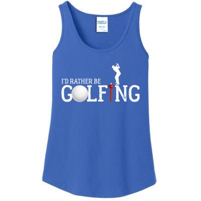 I’d Rather Be Golfing Golf Quotes Sayings Gift Ladies Essential Tank