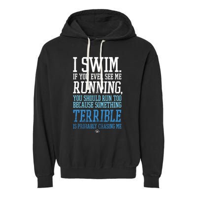 I RUN BETTER THAN THE GOVERNMENT Funny Runner Gift Garment-Dyed Fleece Hoodie