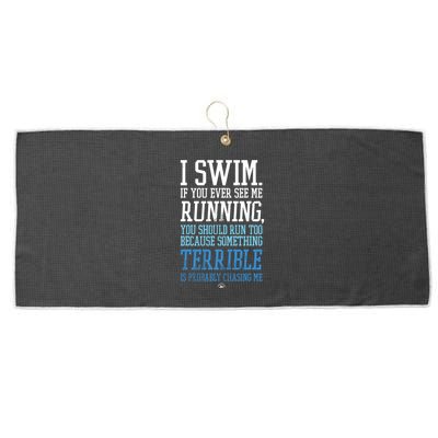 I RUN BETTER THAN THE GOVERNMENT Funny Runner Gift Large Microfiber Waffle Golf Towel