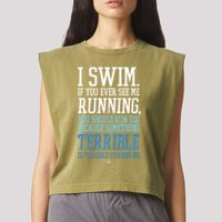 I RUN BETTER THAN THE GOVERNMENT Funny Runner Gift Garment-Dyed Women's Muscle Tee