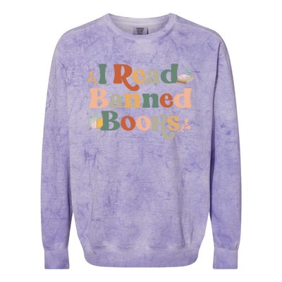 I Read Banned Books Week Librarian Freadom Reader Nerd Colorblast Crewneck Sweatshirt