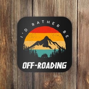 Id Rather Be Off Roading Atv Apparel Off Road Quad Atv Coaster