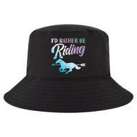 Id Rather Be Riding Horse Rider Equestrian Cool Comfort Performance Bucket Hat