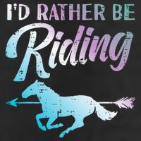 Id Rather Be Riding Horse Rider Equestrian Cool Comfort Performance Bucket Hat