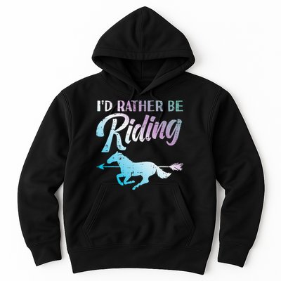 Id Rather Be Riding Horse Rider Equestrian Hoodie
