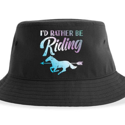Id Rather Be Riding Horse Rider Equestrian Sustainable Bucket Hat