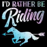 Id Rather Be Riding Horse Rider Equestrian Bag