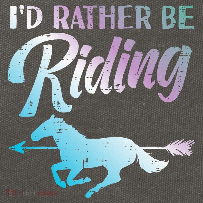 Id Rather Be Riding Horse Rider Equestrian Cotton Canvas Backpack