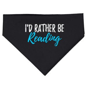 Id Rather Be Reading Gift Funny Great Gift For Readers Gift USA-Made Doggie Bandana