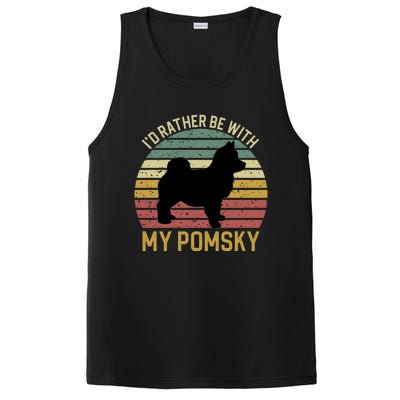 I'd Rather Be With My Pomsky Pomsky Dog Mom Or Dog Dad Great Gift PosiCharge Competitor Tank