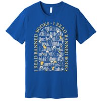 I Read Banned Books Librarian Halloween Skeleton Reader Tee Premium T-Shirt