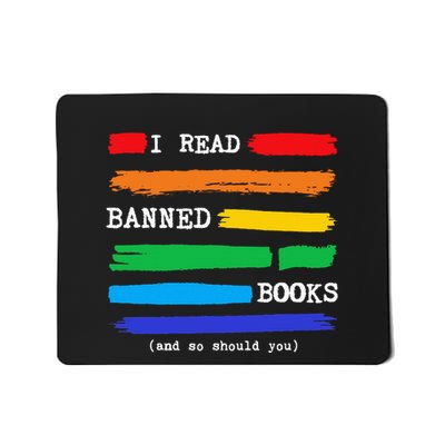 I Read Banned Books Colorful National Librarian Mousepad
