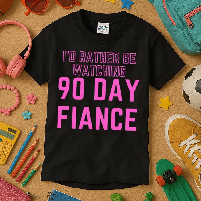ID Rather Be Watching 90 Day Fiance Kids T-Shirt