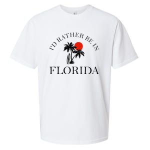 Id Rather Be In Florida Vacation Souvenir Beach Sun Seaside Sueded Cloud Jersey T-Shirt