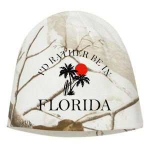 Id Rather Be In Florida Vacation Souvenir Beach Sun Seaside Kati - Camo Knit Beanie