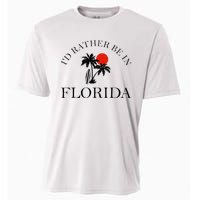 Id Rather Be In Florida Vacation Souvenir Beach Sun Seaside Cooling Performance Crew T-Shirt