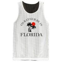 Id Rather Be In Florida Vacation Souvenir Beach Sun Seaside Mesh Reversible Basketball Jersey Tank