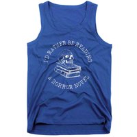 Id Rather Be Reading A Horror Novel Funny Reading Gift Tank Top