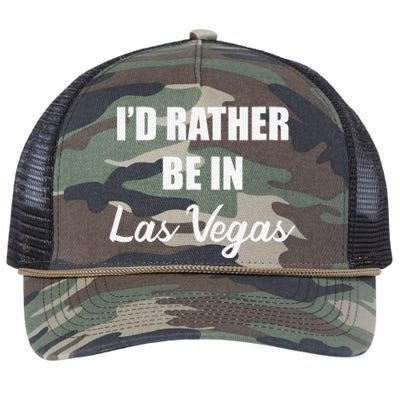 ID Rather Be In Las Vegas Retro Rope Trucker Hat Cap