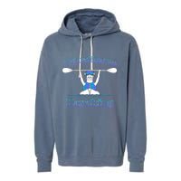 Id Rather Be Kayaking With Dog Funny Dog Kayak Graphic Garment-Dyed Fleece Hoodie