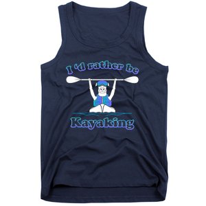 Id Rather Be Kayaking With Dog Funny Dog Kayak Graphic Tank Top