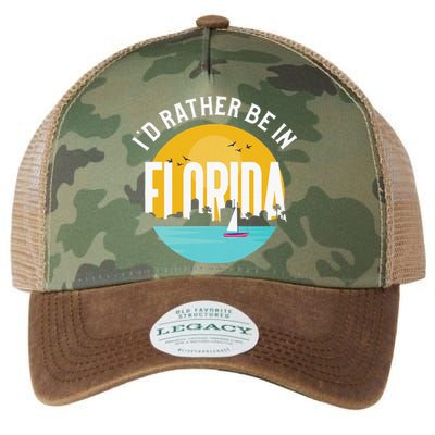 ID Rather Be In Florida Legacy Tie Dye Trucker Hat