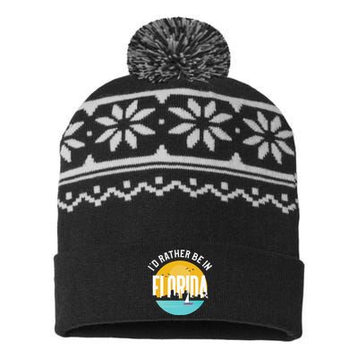 ID Rather Be In Florida USA-Made Snowflake Beanie