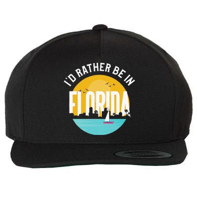 ID Rather Be In Florida Wool Snapback Cap