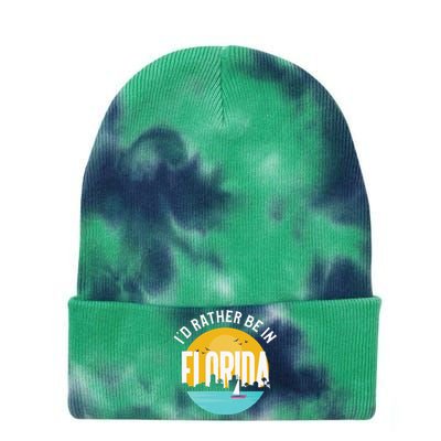 ID Rather Be In Florida Tie Dye 12in Knit Beanie