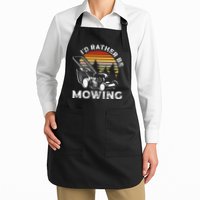 Id Rather Be Mowing Lawn Mowing Gardener Apron