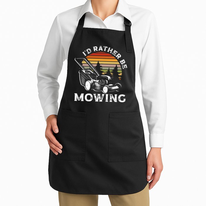 Id Rather Be Mowing Lawn Mowing Gardener Apron