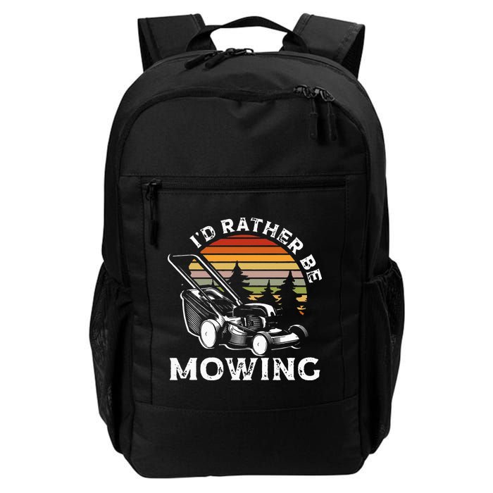 Id Rather Be Mowing Lawn Mowing Gardener Backpack