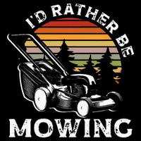 Id Rather Be Mowing Lawn Mowing Gardener Drawstring Bag
