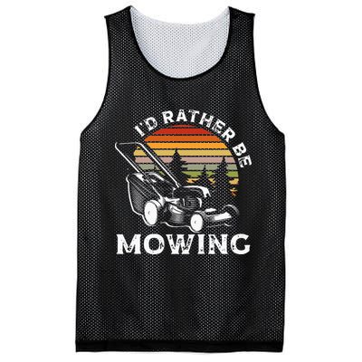 Id Rather Be Mowing Lawn Mowing Gardener Mesh Reversible Basketball Jersey Tank