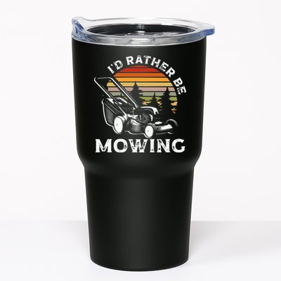 Id Rather Be Mowing Lawn Mowing Gardener Tumbler