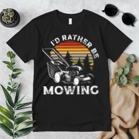 Id Rather Be Mowing Lawn Mowing Gardener Premium T-Shirt