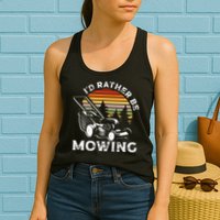 Id Rather Be Mowing Lawn Mowing Gardener Womens Tank Top