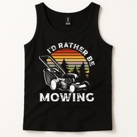 Id Rather Be Mowing Lawn Mowing Gardener Tank Top