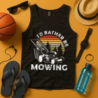 Id Rather Be Mowing Lawn Mowing Gardener Tank Top