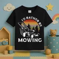 Id Rather Be Mowing Lawn Mowing Gardener Toddler T-Shirt