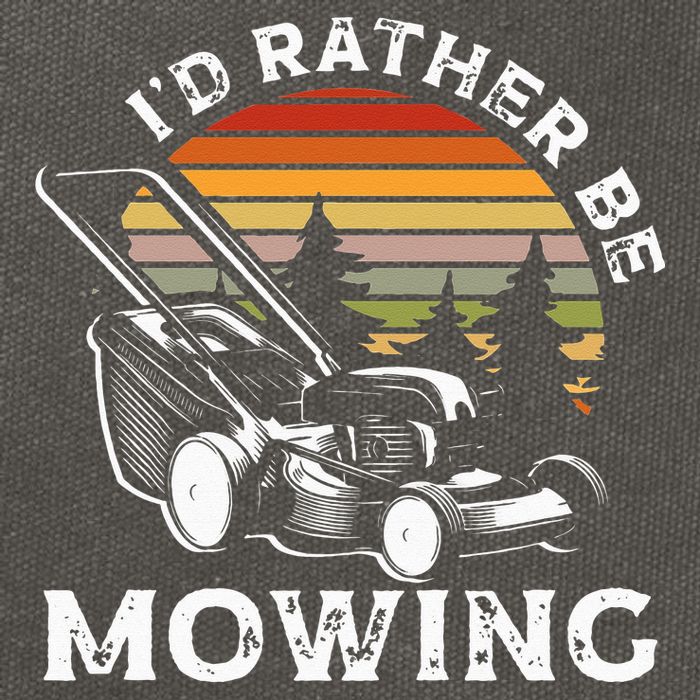 Id Rather Be Mowing Lawn Mowing Gardener Cotton Canvas Backpack