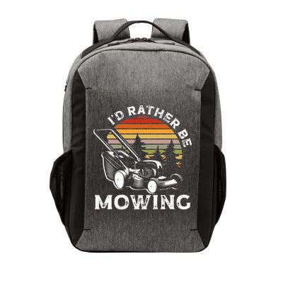 Id Rather Be Mowing Lawn Mowing Gardener Vector Backpack