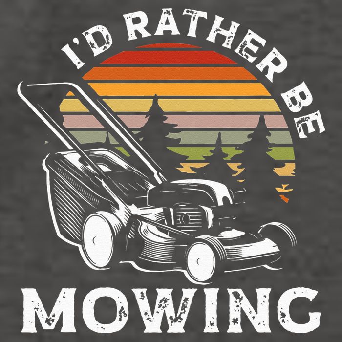 Id Rather Be Mowing Lawn Mowing Gardener Vector Backpack