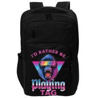 ID Rather Be Playing Tag Gorilla Vr Monke Gamer Impact Tech Backpack