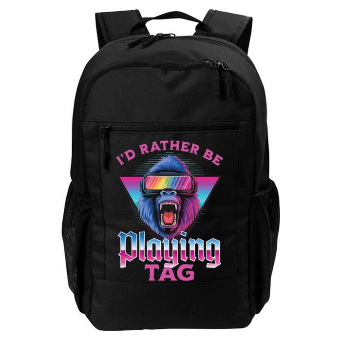 ID Rather Be Playing Tag Gorilla Vr Monke Gamer Daily Commute Backpack