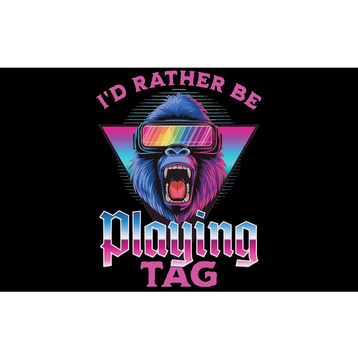 ID Rather Be Playing Tag Gorilla Vr Monke Gamer Bumper Sticker