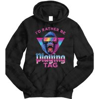 ID Rather Be Playing Tag Gorilla Vr Monke Gamer Tie Dye Hoodie